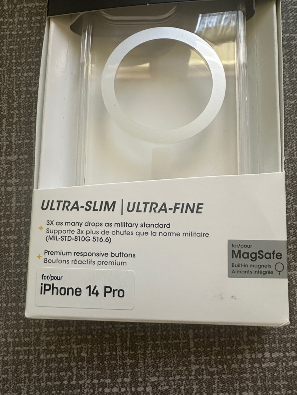OtterBox Symmetry Series Clear MagSafe Case with White Ring - Picture 3 of 4